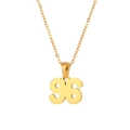 18K gold plated stainless steel necklace featuring a minimalist 1996 number pendant - Gold (96)