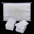 Lingettes à ongles en coton blanc non pelucheux pour nettoyer vernis et colle à cils - Type Souple (Environ 600 pièces) / Blanc