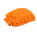 Thick orange chenille car wash glove made of soft microfiber for scratch-free cleaning - 100 g / Double Sided Chenille Orange