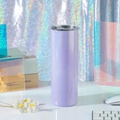 Gobelet 20oz en acier inoxydable violet avec couvercle transparent pour sublimation - 20oz / Peinture Arc-en-ciel - Violet Clair