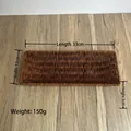 Dark brown rectangular woven basket tray 33x13x3cm for snacks and organizing - Long Strip Large / Dark Coffee