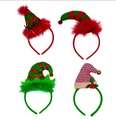Detail showing four Christmas headbands with sequins, bells, and red berry decorations - Houndstooth Hat Headband