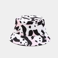 Chapeau bob réversible avec motif panda noir blanc et rose en toile de coton - Petit Panda Rose