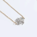 Gothic dainty heart lock choker with a sparkling gold chain and silver windmill pendant - Windmill / Silver