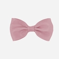 Pink swallowtail grosgrain ribbon bow hair clip with textured fabric for kids and babies - Single Item / Lotus Pink