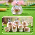 Cartoon cat crystal charms set including 6 regular styles and 1 secret variant - 1244-2 Cat Crystal (6 Pcs/End Box) / Full Box Set