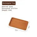 Rectangular Sapele wood serving tray 25x15x2cm with natural grain and rounded edges - Solid Ebony Rectangular Tray 25*15*2cm