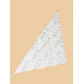 Floral pet bandana in white with light blue and orange blossoms for dogs and cats - L / Pattern 44/White Simple Floral
