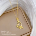 Details des Goldanhängers mit Herz und Kleeblatt sowie Gewichts- und Größenangaben - Gold Herz Zirkon Stil (H352)