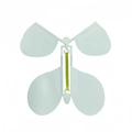Flying magic butterfly toy in white finish with yellow rubber band power mechanism - White Butterfly White Frame (10PCS Pack)