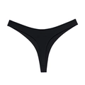 Tanga de seda de hielo para mujer en negro clásico, transpirable y estilo deportivo - S / Negro