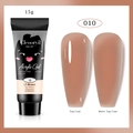 15ml Solid UV Nail Extension Gel in Light Brown shade with glossy and matte finishes - 15ml 10 LT.Brown