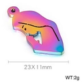 Rainbow stainless steel praying girl silhouette pendant 23x11mm jewelry making supply - Praying Girl Silhouette Style (KLJ3021-Z)