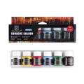 Gouache paint set with 6 vibrant colors in 25ml bottles for artistic painting and crafts - 6-Color Gouache Paint