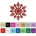Glinsterende rode kerstsneeuwvlok decoratie met 14 kleuropties voor de kerstboomversiering - 10CM-5g (met touw) / Kleine korrel sneeuwvlok