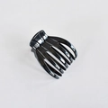 Classic minimalist black matte plastic hair claw clip for versatile bun styling - Claw Clip / Black (S144-4)
