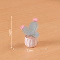 Mini cactus blu luminoso in vaso rosa, decorazione da scrivania in resina 4,2 cm x 2,8 cm - N. 6 Beige