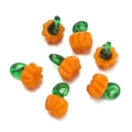 DIY jewelry making supplies featuring orange glass pumpkin charms for bracelets - Glass Pendant-Pumpkin