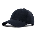 Classic dark blue cotton baseball cap with adjustable strap and curved brim - Navy Blue