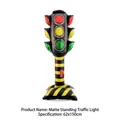 Standing traffic light balloon prop in matte finish for racing parties, 62x150cm size - Standing Traffic Light Shape