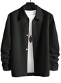 Détail d'une veste matelassée noire à motifs géométriques avec col et pendentif feuille - S / Noir