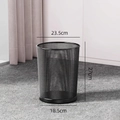 Pack de 2 papeleras de rejilla metálica negra para oficina u hogar, 23,5x27x18,5cm - 2 Piezas/Juego / Pequeño [9L] / Negro