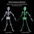 Leuchtendes Halloween Skelett 88cm Höhe DIY Montage Dekoration leuchtet im Dunkeln Requisite - 90cm Leuchtskelett / Leuchtendes Grün