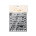 5D Embossed black butterfly nail art stickers with dream butterfly and caution text design - Black Butterfly Rose Relief Style(to2092)