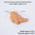Realistic orange dinosaur chicken nugget keychain model with 5.8cm size measurements - Dinosaur Nugget-No Keychain Loop