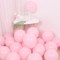 Pink macaron latex balloons in a bulk pile for birthday and wedding party decorations - 10 Inch/1.5g/100 Pieces / Macaron Pink