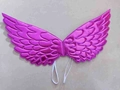 Pink purple swallow wing prop for girls with glossy finish and elastic straps - Rose Red