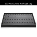 Black 4-tier step jewelry display tray 35x24x3cm for necklaces and bracelets - Black Super Pendant Tray
