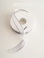 Grey transparent organza ribbon with silver edge for 2025 Christmas decoration 2.5cm x 22m - 2.5cm*22m / Gray