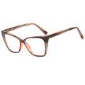 Fashionable tortoise shell cat-eye TR90 frames with blue light blocking lenses - Yellow Tortoise
