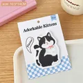 Cow cat theme sticky notes memo pad 10.5x14cm for students 30 sheets stationery - 3# Dairy Tuxedo Cat