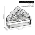 Petal shaped clear crystal glass napkin holder ornament 13x4.5x10cm for dining decor - Glass Napkin Holder - Triangle Seven-Leaf Clover