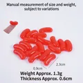 Rote Miniatur-Geleebohnen aus Harz mit 2,3 cm Maßangabe für DIY-Bastelarbeiten - 2.3cm Große Rote Geleebohne