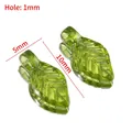 Grüne Acryl-Blattperlen 10x5mm mit 1mm Loch für DIY Schmuckherstellung und Ohrringe - 5x10mm / Olivgrün