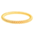 Multilayer elastic gold coiled wire bracelet with a textured spiral vintage wrap design - Gold - Small Twist Pattern (A-401)