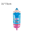 Blue pencil foil balloon 31x73cm with School is Cool print for classroom decoration - Blue Pencil Shape Style Three