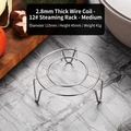 Support de cuisson vapeur rond inox de 115mm de diamètre et 45mm de hauteur à 3 pieds - Fil 2,8mm 12# Moyen (Diam 11,5cm/Haut 4,5cm)
