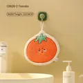 Essuie-mains absorbant orange en forme de tomate avec boucle pour cuisine et bain - Tomate