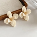 Tige d'oreille en argent-Blanc