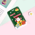 Grüner Weihnachts-Kartenhalter mit Weihnachtsmann und Merry Christmas Motiv - Grüne Basis Weihnachtsmann / Ohne Zubehör
