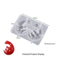 Stampo 3D in silicone per dinosauri con draghetto in resina rossa e dimensioni - Bébé Brachiosauro - Piccolo
