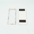 Magnetic floral list notepad with dual strong magnets for refrigerator surfaces - Light Yellow Floral