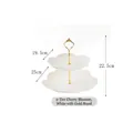 2-Tier Cherry Blossom White Gold