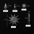 Set de 33 adornos navideños de acrílico con copos de nieve y carámbanos transparentes - Juego de acrílico de 33 piezas
