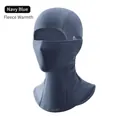 Navy blue thermal fleece balaclava with warm windproof lining and side logo detail - CTT-007 Warm Balaclava Navy Blue