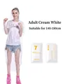 Portable cream white disposable compressed raincoat for adults fitting 140-180cm height - Adult / Cream White